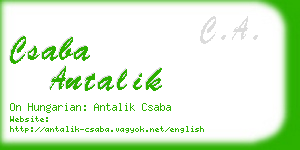 csaba antalik business card